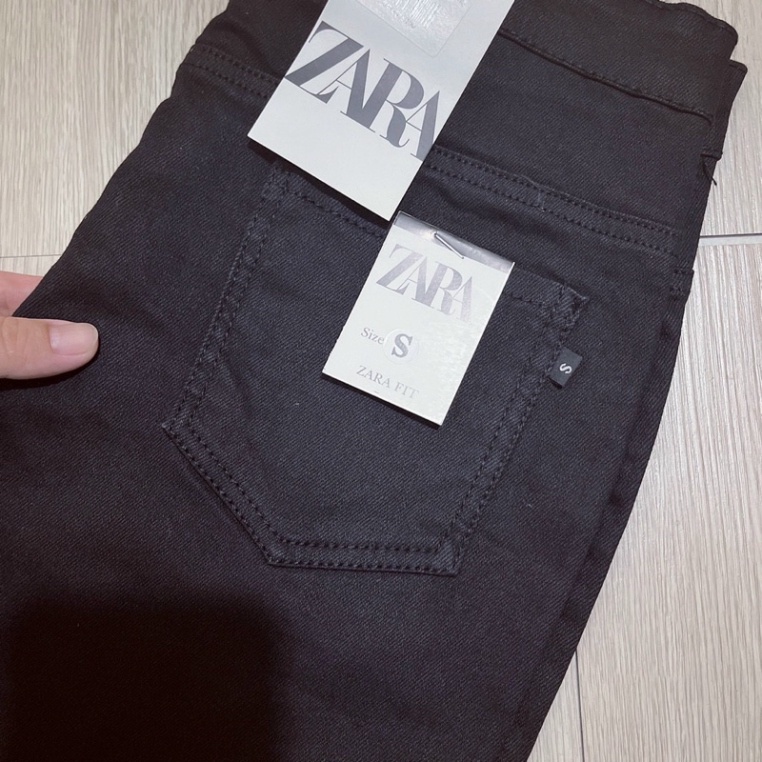 Quần kaki jeans ôm body lưng cao trơn đen co giãn tốt - R0U | BigBuy360 - bigbuy360.vn