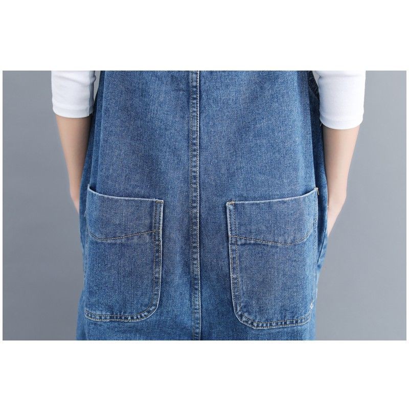 [ORDER] Quần yếm jean nữ bigsize màu xanh trẻ trung (fit 80kg) - Có ảnh thật | BigBuy360 - bigbuy360.vn
