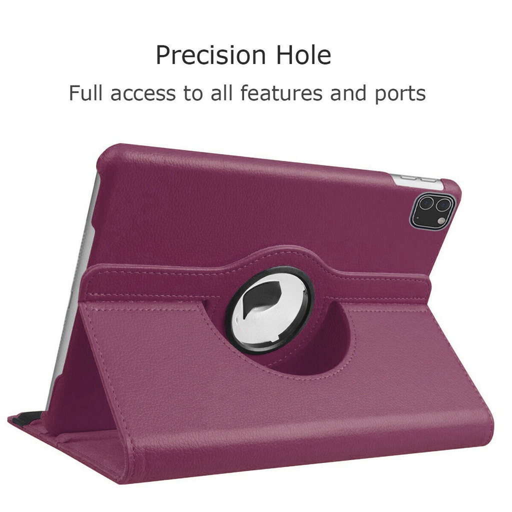 Ốp Máy Tính Bảng Da Có Đế Xoay 360 Độ Cho iPad Pro 12.9inch 2021 2020 2018 2017 2015 Pro M1 11 inch Air5 10.9