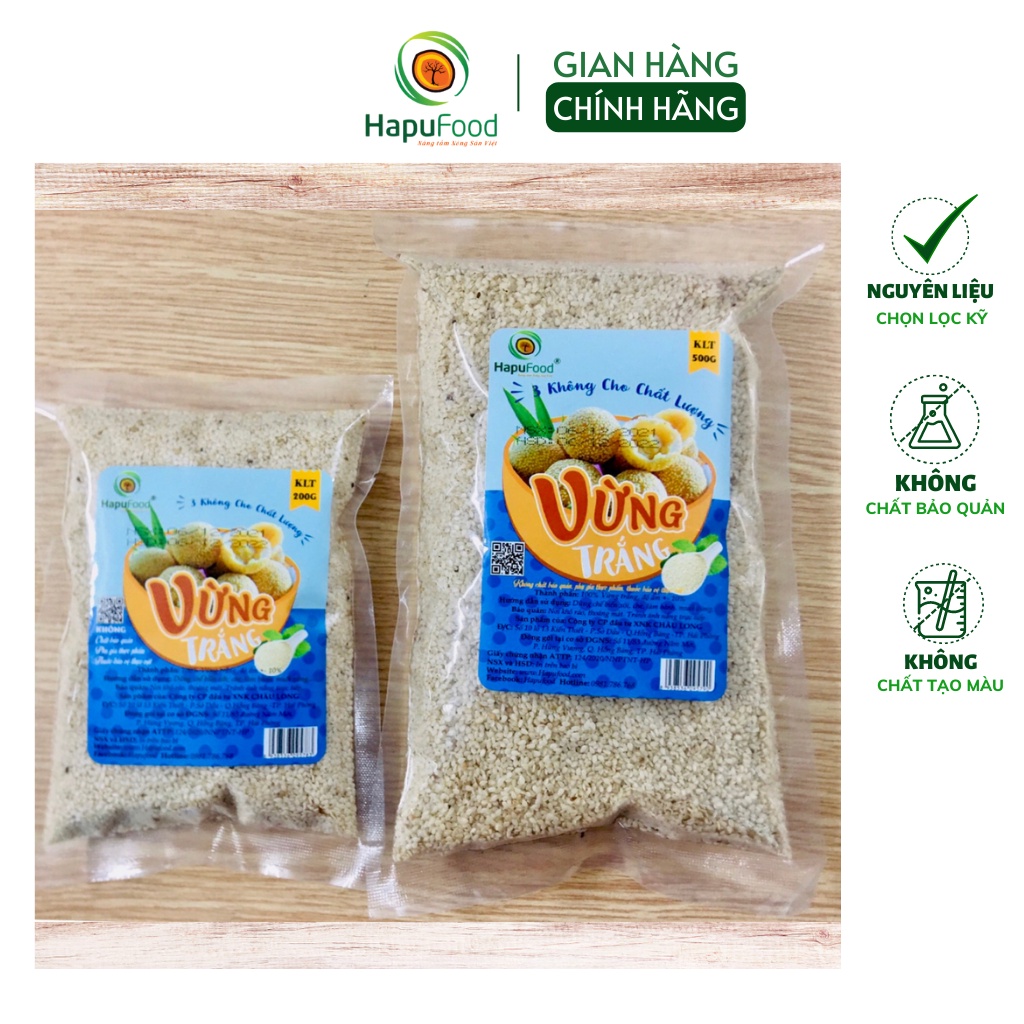 Vừng trắng quê HAPUFOOD 200G/500G, vừng mới hạt thơm, dinh dưỡng