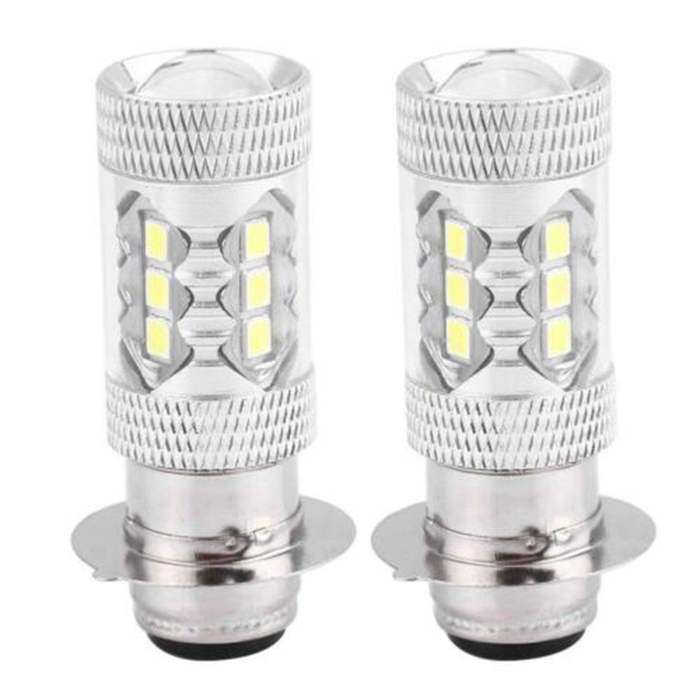 Set 2 Đèn Pha Led Px15d Ba20d H6 80w 16 Bóng Chuyên Dụng Cho Xe Mô Tô