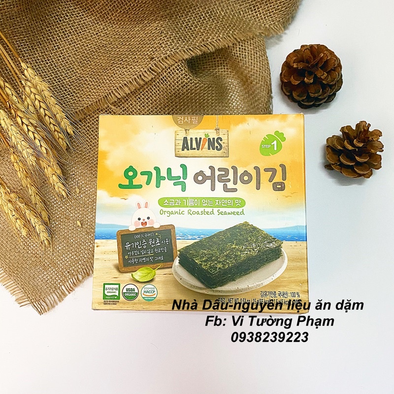 Rong biển tách muối Alvins - Hàn Quốc cho bé ăn dặm