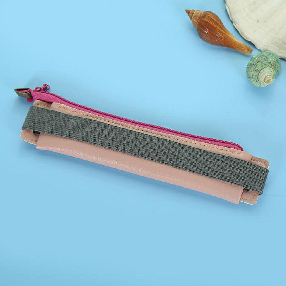 PEWANY Túi Đựng Bút Bằng Da Pu Co Giãn Nhỏ Gọn Tiện Dụng Cho Học Sinh / Văn Phòng