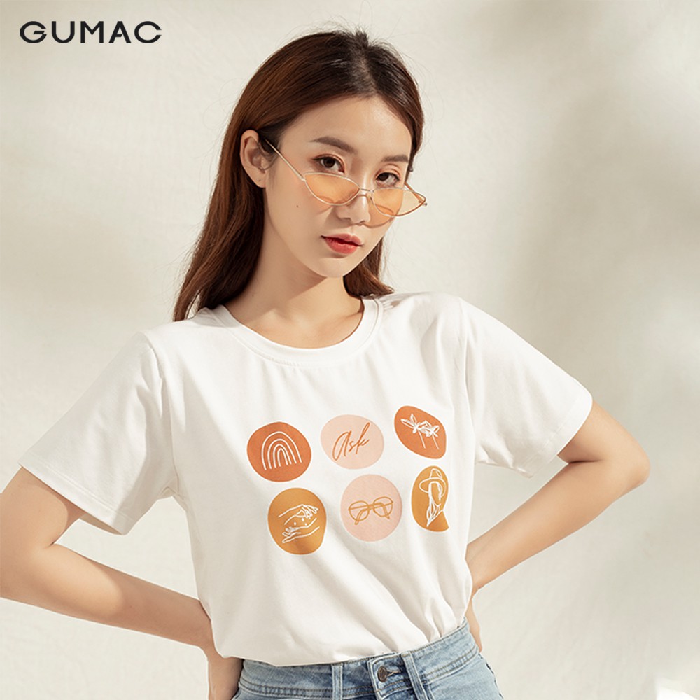 Áo thun nữ in hình tròn ATA1188 GUMAC | BigBuy360 - bigbuy360.vn