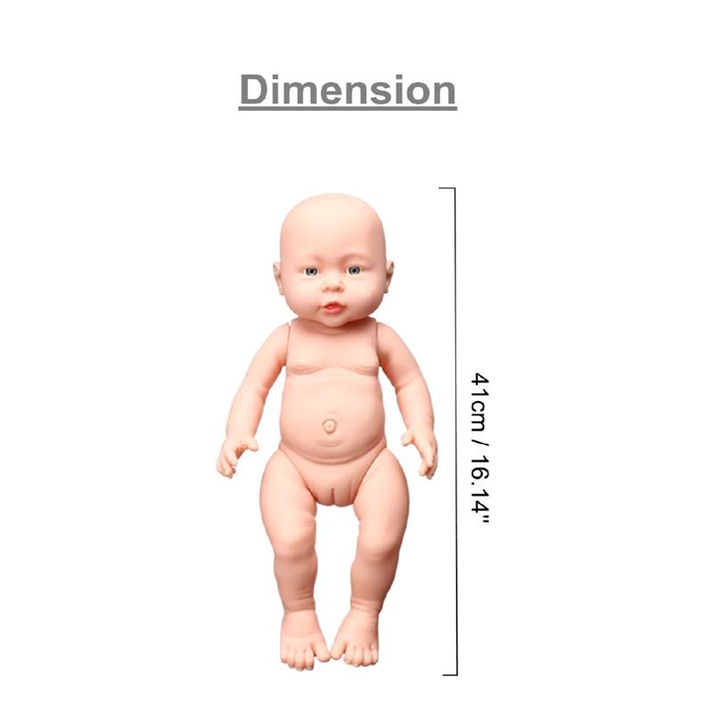 Mô Hình Búp Bê Em Bé Sơ Sinh Bằng Silicone 16 Inch