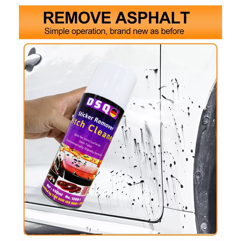 Chai Xịt Tẩy Nhựa Đường, Nhựa Cây Bám Bẩn Ô Tô Xe Máy Dsq - Tẩy Băng Dính, Keo Xốp Dán Tường, Decal Dán, Sơn Xe [MILOZA]