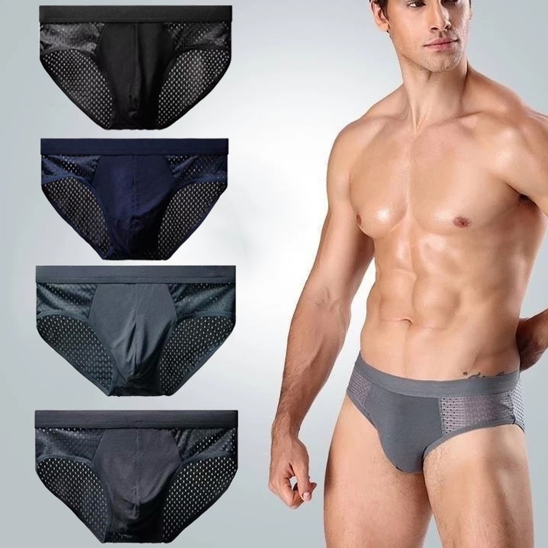 Quần Lót Thể Thao Lưng Thấp Siêu Mỏng Thoáng Khí Thoải Mái Gợi Cảm Cho Nam Size L-4xl