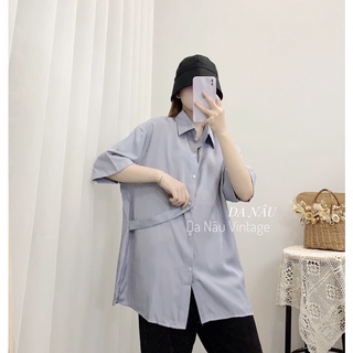 áo sơmi nữ kiểu vải lụa dáng freesize 5 màu (ảnh thật shop chụp 100%)