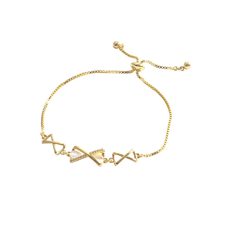 Vòng đeo tay YeYi C203 đính đá mắt mèo chất liệu thép titan thời trang