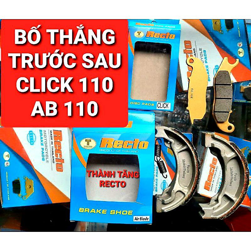 BỐ THẮNG TRƯỚC SAU AIR BLADE 110CC/CLICK 110CC