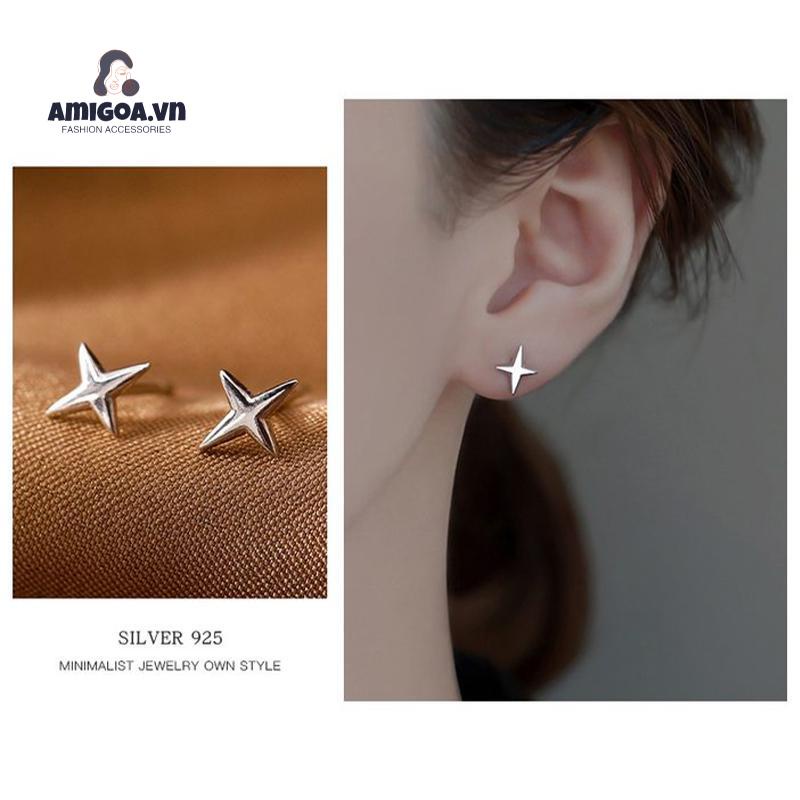 ✨✨Đôi hoa tai bạc sterling 925 đính đá/ ngọc trai giả nhiều kiểu dáng thời trang 2022