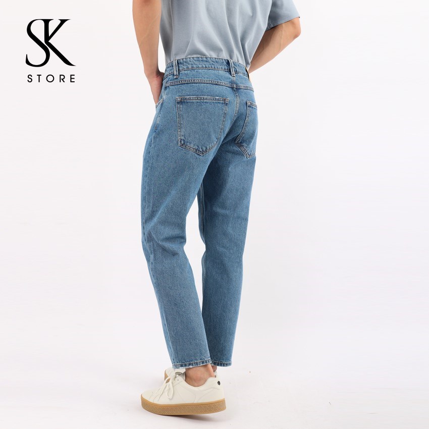 [Mã SRBACK010912 hoàn 20K xu đơn 50K] Quần Jeans Nam SK Korea Dáng Regular Màu Xanh Navy Ống Suông MPTN-20009 | BigBuy360 - bigbuy360.vn