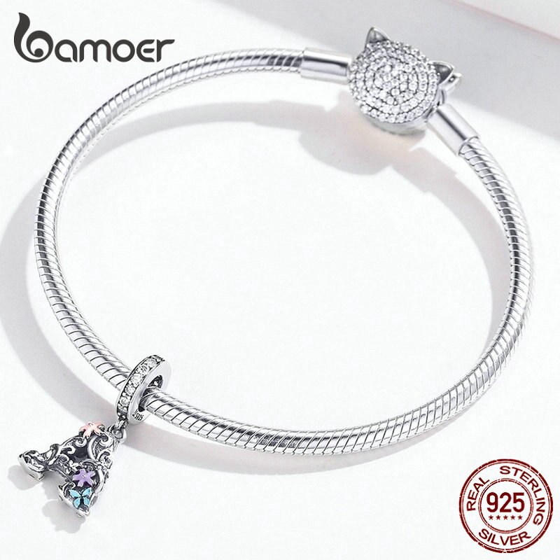 Bamoer Vòng Tay bạc 925 Mặt Hình Chữ M Phong Cách Cổ Điển SCC1274