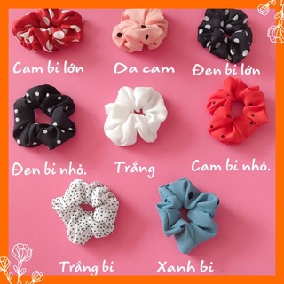 Cột tóc vải Chấm Bi scrunchies dễ thương.