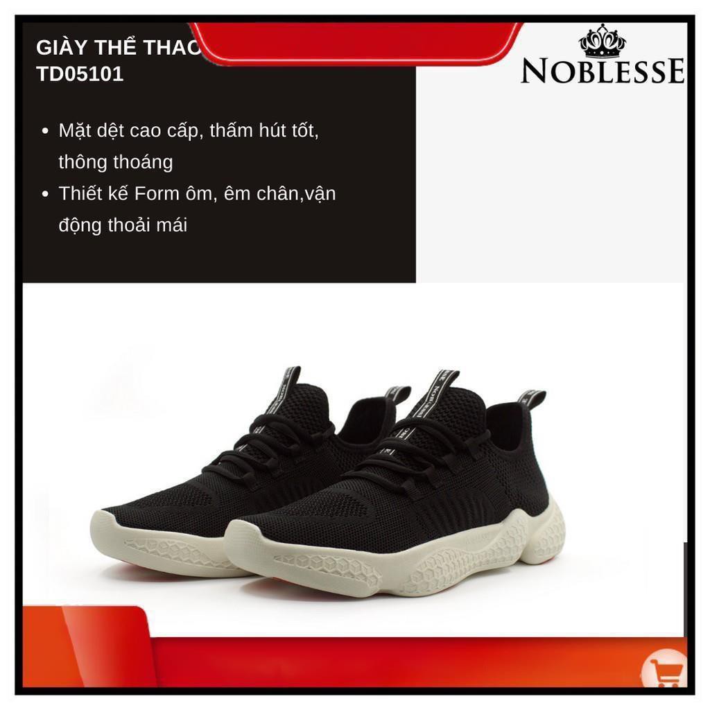 GIÀY SNEAKER THỂ THAO NAM MÀU ĐEN HOT TREND CỔ THẤP NOBLESSE TD05101