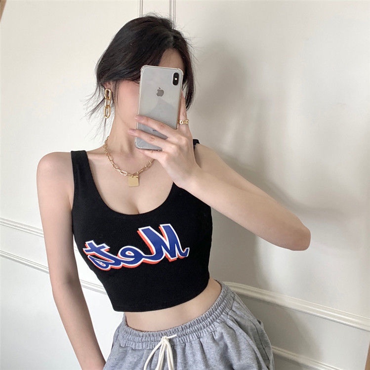 Áo yếm mini không tay gợi cảm / Đen / Trắng