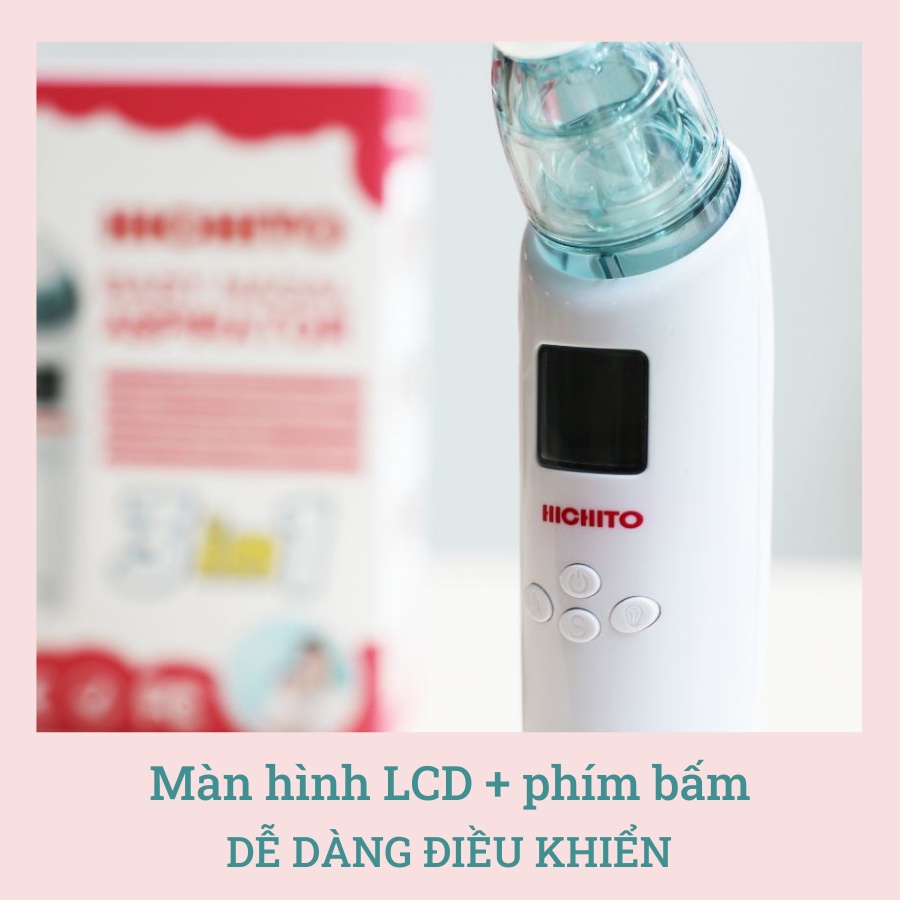 Máy hút mũi Hichito HT2008, Máy hút mũi cho bé  có nhạc 3 cấp độ phù hợp nhiều độ tuổi