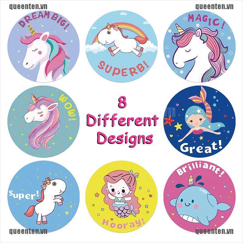 500pcs/roll Cute Animals Seal Labels Sticker for Kids Box Decor 1 inch Stickers QUVN