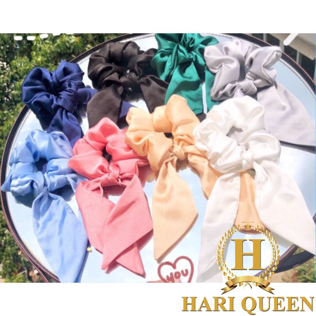 Scrunchies Cột Tóc Nơ ( Nơ Trơn ) HARI