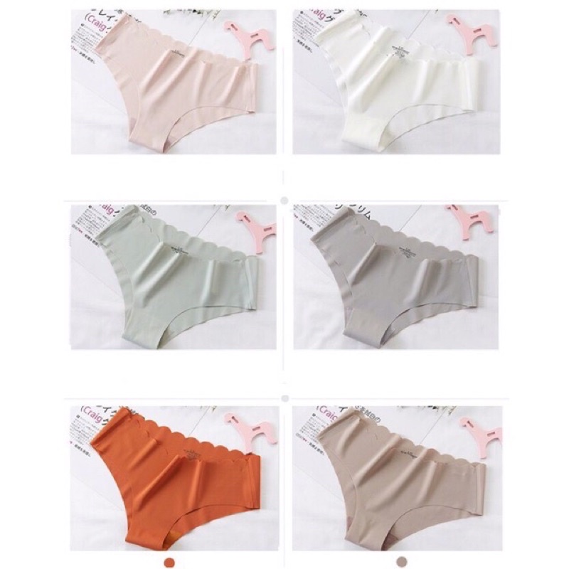 Quần Lót Nữ  FREESHIP 50K  Quần Lót Đúc Su Nữ Viền Sóng Trơn Mịn Tông Màu Pastel