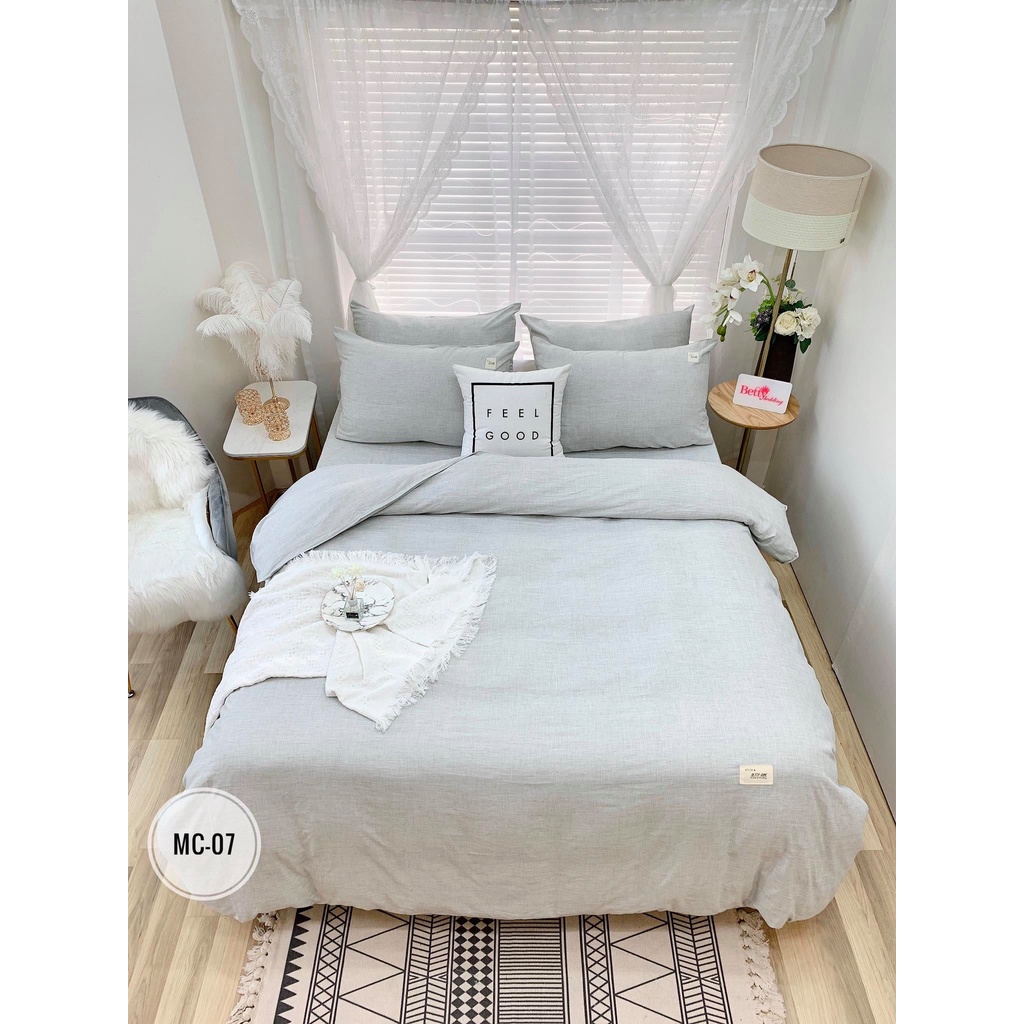 Bộ Chăn Ga Gối Cotton Linen- hàng cao cấp (ảnh shop tự chụp) | BigBuy360 - bigbuy360.vn