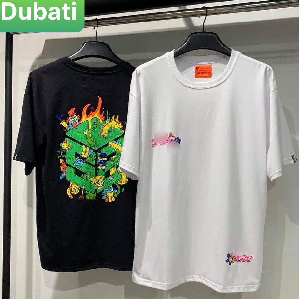 ÁO THUN NAM NỮ PHOM FROM RỘNG LỤC GIÁC RỒNG XANH SIÊU HOT - DUBATI FASHION