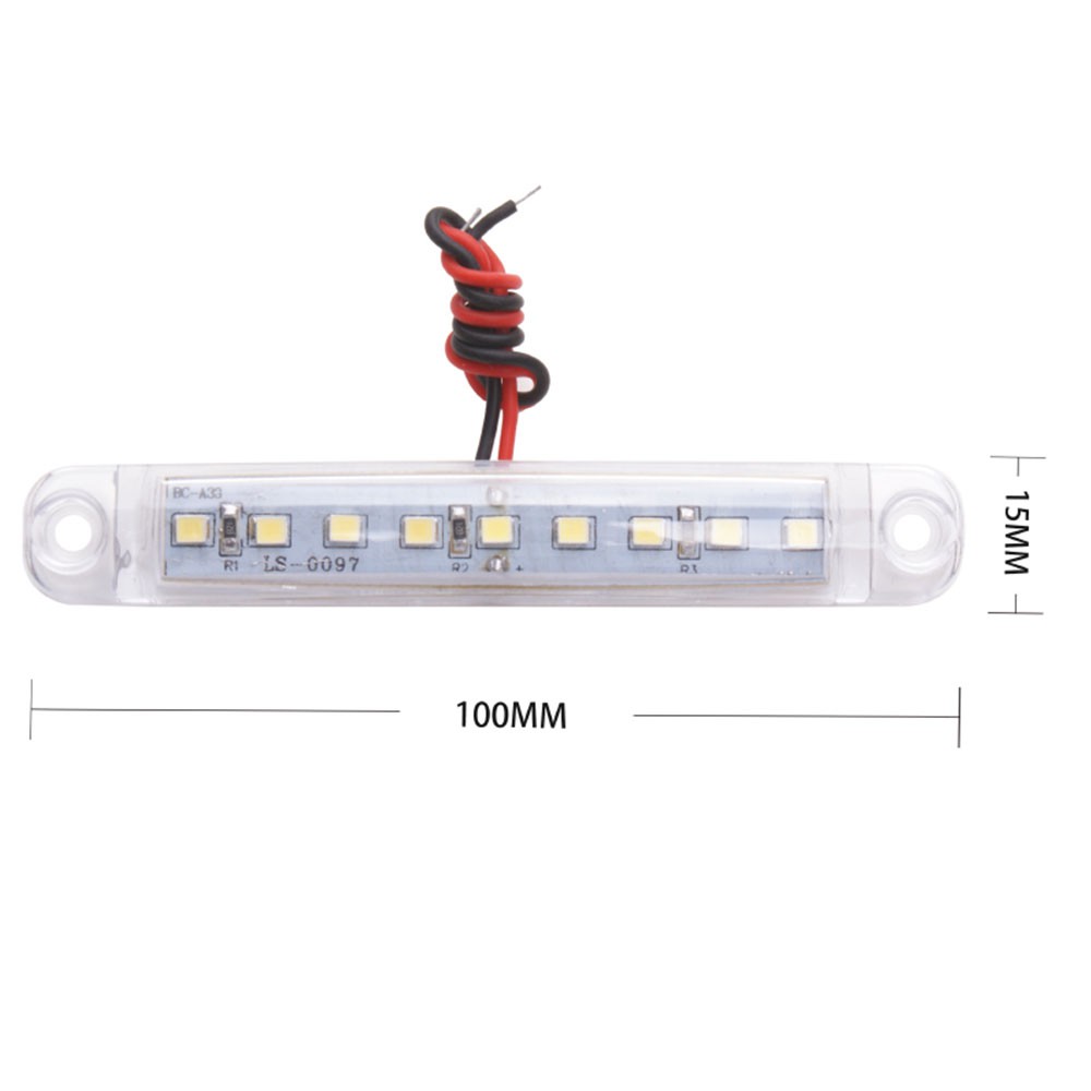 3 Color Car 9Led Side Light 24V Truck Warning Light Truck Led Strip Light Showing Width Light Auto Parts