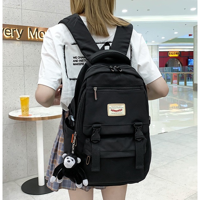 Balo ulzzang đựng lap 15.6 inch, chống thấm nước, tặng kèm 3 stickers