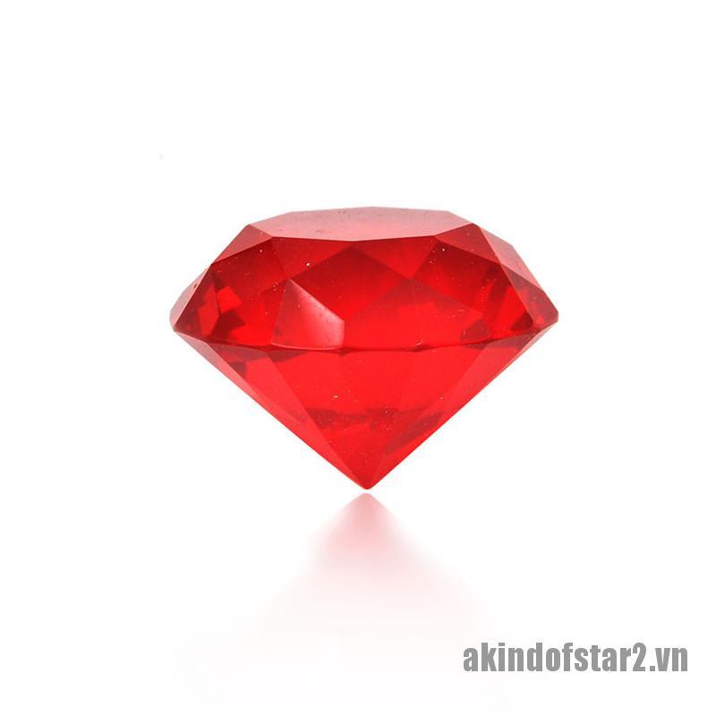 Khối pha lê thủy tinh hình viên kim cương 30mm dùng trang trí tiệc cưới