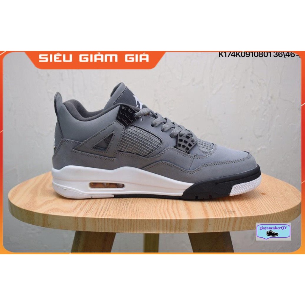 Giày thể thao Air Jordan 4 Retro Cool Grey  hot hit, phong cách dành cho nam và nữ