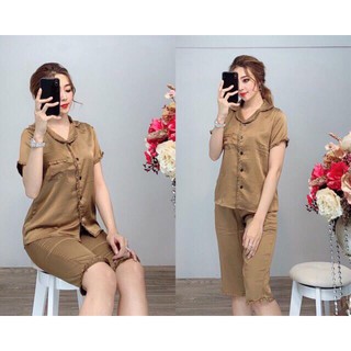 Bộ ngủ pijama lụa bèo sang chảnh