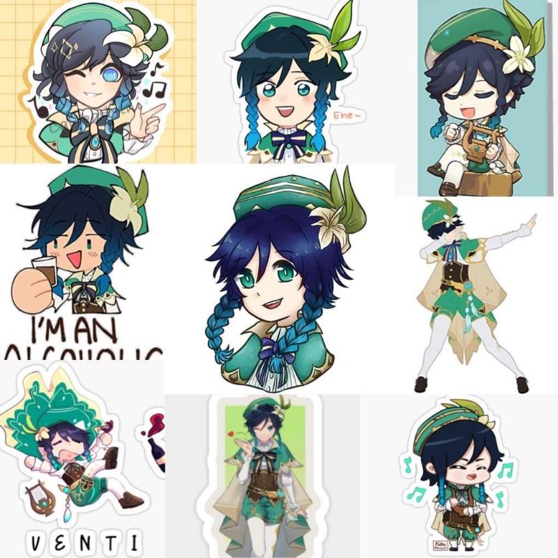 10-60 hình dán Stickers Venti Genshin Impact decal