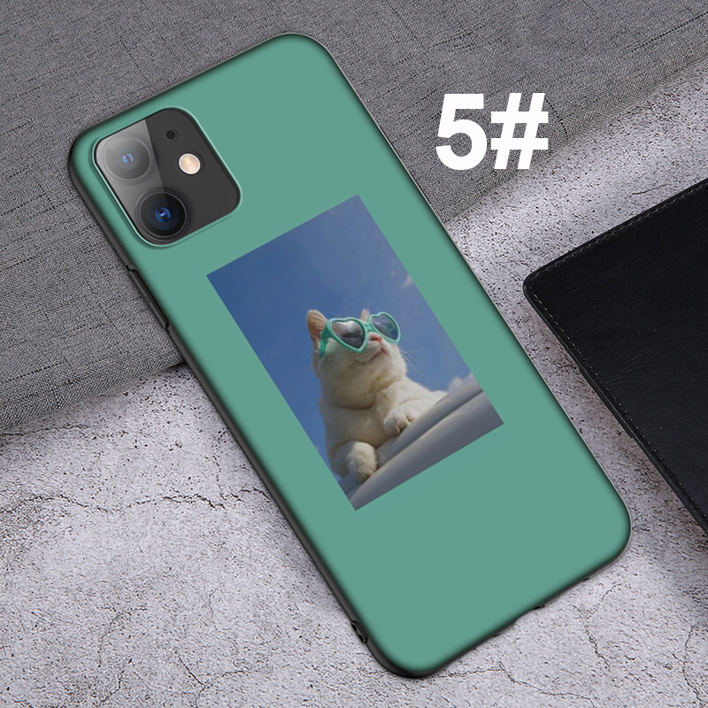 iPhone XR X Xs Max 7 8 6s 6 Plus 7+ 8+ 5 5s SE 2020 Casing Soft Case 25SF cute cat aesthetic mobile phone case