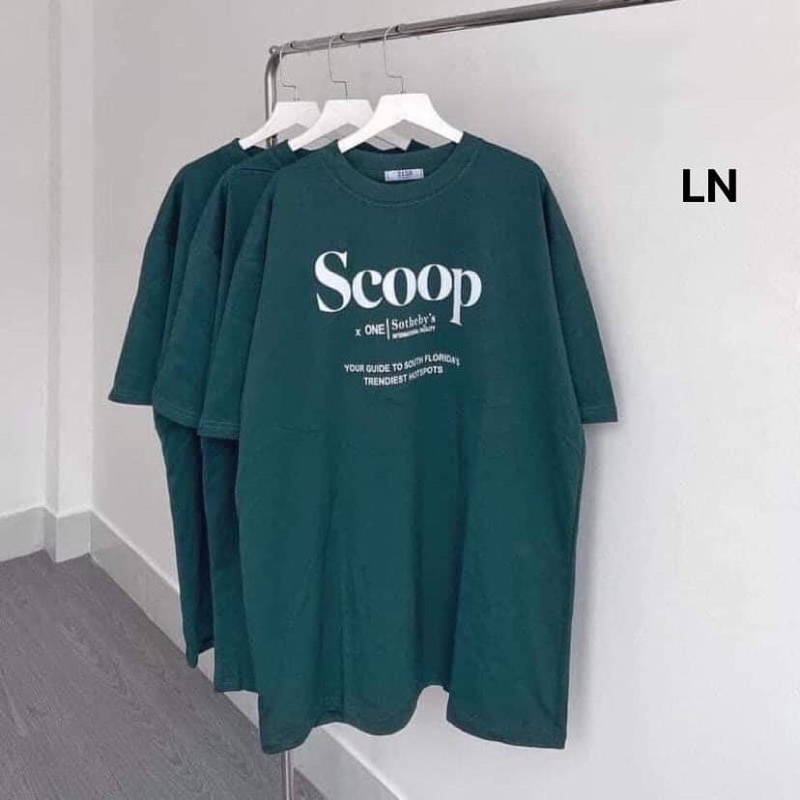 áo thun xanh scoop