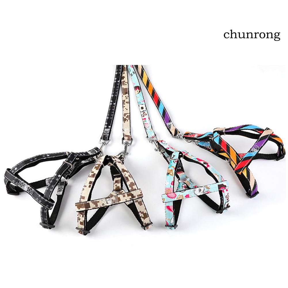 Cr Dây Dắt Thú Cưng Đi Dạo Bằng polyester Họa Tiết Hoạt Hình Dễ Điều Chỉnh