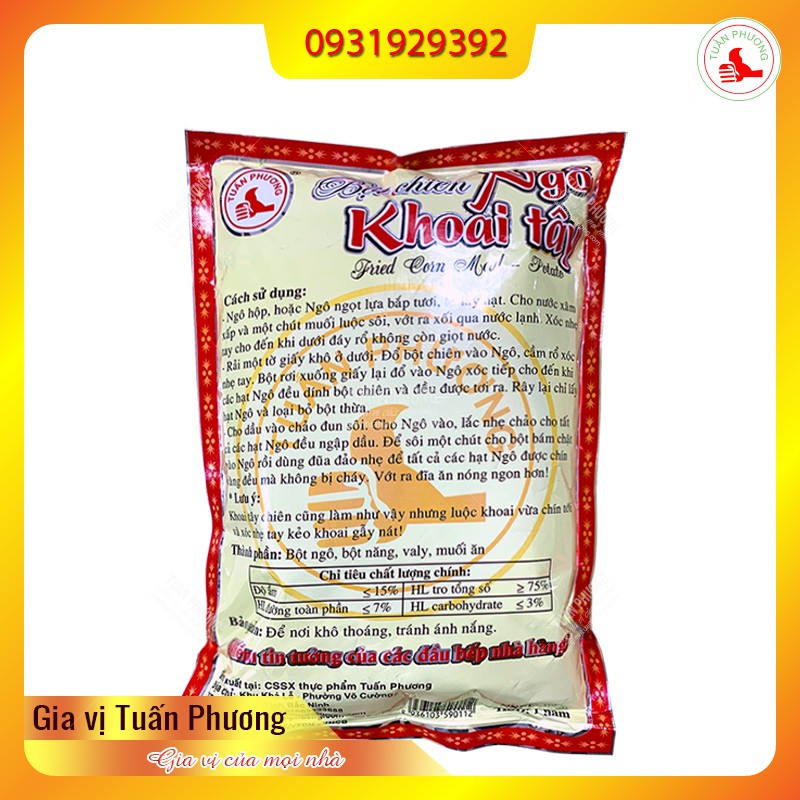 Bột Chiên Ngô Khoai Tuấn Phương 01kg/Gói- thùng 10 gói , bột chiên khoai , chiên ngô
