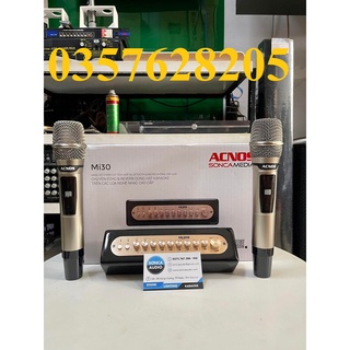 Trọn bộ vang số chỉnh cơ acnos mi30 kèm 2 micro không dây xịn sò