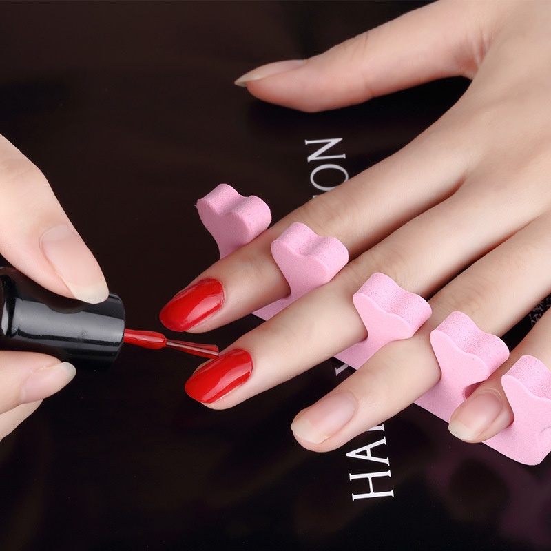 Dụng cụ tách ngón chân hỗ trợ sơn móng bằng bọt biển thích hợp tại nhà/tiệm làm móng