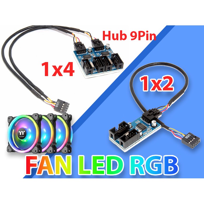 Hub chia USB 9pin trên main ra 2/4 cổng cho quạt FAN LED RGB