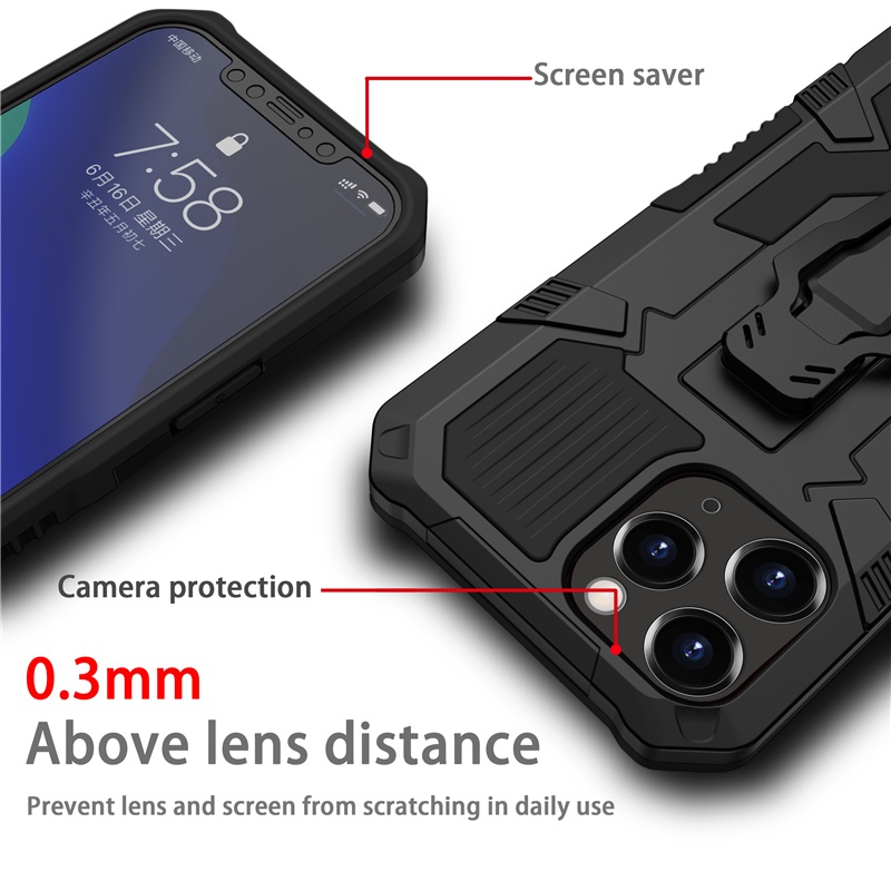 Ốp Điện Thoại TPU+PC Cứng Chống Sốc Có Giá Đỡ Từ Tính Cho Huawei Y9 Prime 2019 Y5 Y6 Pro Y7 Prime 2019