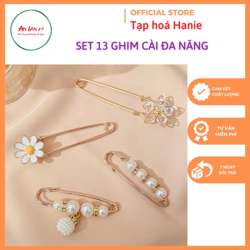 SET 13 GHIM CÀI QUẦN ÁO SẴN HÀNG