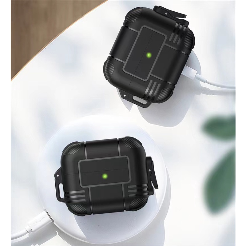 Ốp Hộp Đựng Tai Nghe Nhét Tai TPU Chống Rơi Có Móc Khóa Cho Airpods 3 Pro AirPods1/2 Pro