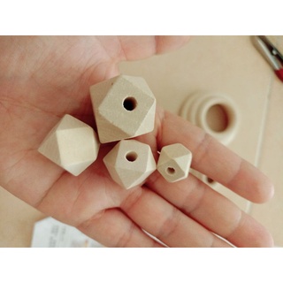 100 hạt gỗ đa giác làm đồ trang trí đồ thủ công