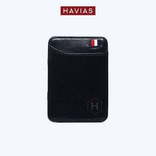 Ví da havias mini transform màu đen