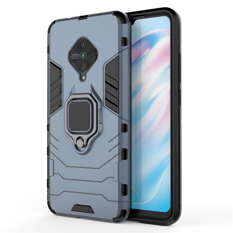 Ốp điện thoại PC + TPU kiểu giáp cứng có đế đỡ cho VIVO S1 Pro