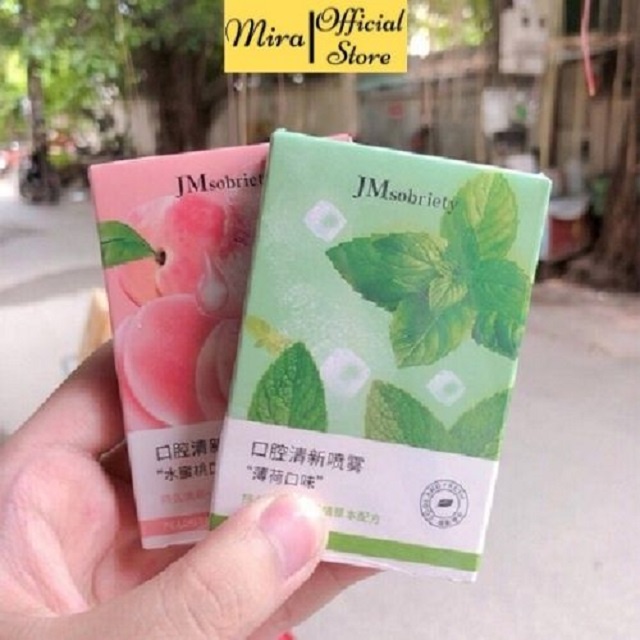 Xịt Thơm Miệng JM Bạc Hà Thơm Mát An Toàn Nhỏ Gọn Tiện Dụng MiraaShop