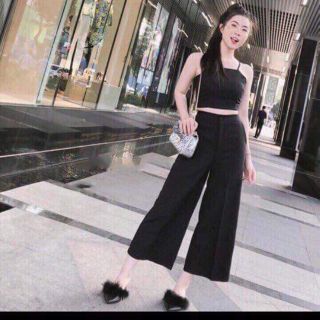 🍉 set áo cột nơ + quần ống rộng 🍉