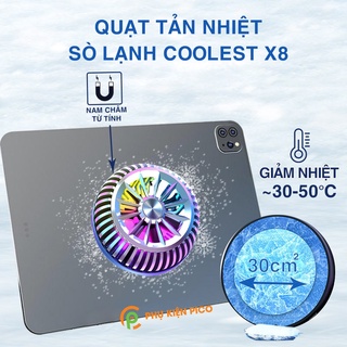 Quạt tản nhiệt máy tính bảng Ipad Coolest X8 sò lạnh nam châm chiến game livestream không sợ nóng giật lag