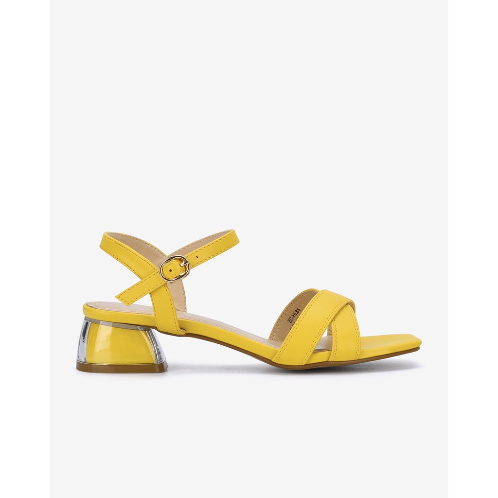 Giày Sandal cao gót nữ Zucia thiết kế quai mảnh chéo gót vuông trong suốt  cao 5cm thanh lịch - SHL85