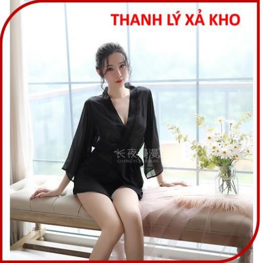 Áo choàng ngủ kimino, Áo choàng đi biển voan cát siêu sexy [ Code: ACVT005 ] đầm ngủ cosplay sexy thắt đai gợi cảm | BigBuy360 - bigbuy360.vn